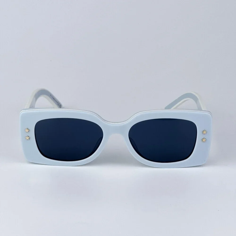 Dior DIORPACIFIC S1U 80B0 Men NEW AUTHENTIC Sunglasses Blue White Rectangle